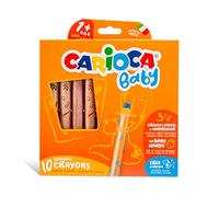 Carioca Crayons 3 en 1 + Tallie-crayon BABY - 10 Pcs