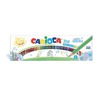 Carioca TITA Rainbow Set de 50 crayons de couleur, lot de crayons en résine hexagonale, crayons pour enfants et adultes, parfaits pour dessiner et colorier, écriture douce, couleurs assorties