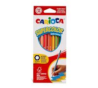 Carioca Crayons Hexagonal Supercolor - 12 Pcs