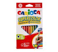 Carioca Crayons Triangulaires Maxi Supercolor - 12 Pcs