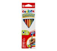 Carioca Crayons Triangulaires Maxi Supercolor - 6 Pcs
