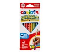 Carioca Crayons Triangulaires Supercolor - 12 Pcs
