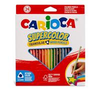 Carioca Crayons Triangulaires Supercolor - 24 Pcs