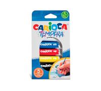 Carioca Détrempe - Lot de 12 trempes en tubes de 12 ml, couleurs assorties et brillantes, super lavables et mélangés, haute couverture
