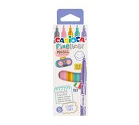 Carioca Fineliner Modèle Music Boîte de 5 Fineliners Teiners Pastel Pointe précise 0,5 mm Made in Italy Couleurs brillantes 5 unités