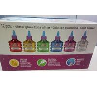 Carioca Glitter Glue 88ml 6 Metallic Colours Removable for Paperboard Textiles
