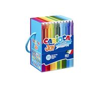 CARIOCA Jumbo Feutres pour Enfants - Encre Super Lavable, Pointe Large Bloquée, Corps Octogonal Maxi, Sans Gluten, Fabriqué en Italie (Boîte Rigide de 24 Feutres)