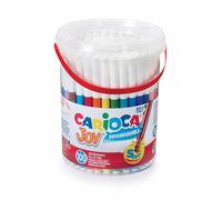 CARIOCA Joy Fine Tip Colors - Marqueurs à encre super lavables avec pointe fine de 2,8 mm - Encre longue durée, sans gluten, fabriqués en Italie (boîte de 100 marqueurs)