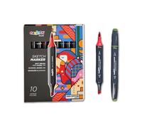 CARIOCA Jumbo Feutres pour Enfants - Encre Super Lavable, Pointe Large Bloquée, Corps Octogonal Maxi, Sans Gluten, Fabriqué en Italie (Boîte de 10 Feutres)