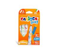 Carioca Marker 2+ Extra-large Multicolore 6pièce(s) stylo-feutre - Stylos-feutres (Extra-large, Multicolore, Pointe ogive, Rond, Italie, 2 année(s))