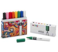 Carioca Marqueurs acryliques Large Acrylic Colors Plus – 2 mm, toutes les surfaces, boîte 8 pièces