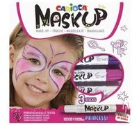 Carioca Kit de peinture visage Mask Up Princess – 3 couleurs, 2 tutoriels, testé dermatologiquement