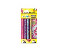 CARIOCA Memo Erase Lot de 4 surligneurs effaçables - Stylos à double pointe avec gomme magique, couleurs fluo, pour souligner sans erreur sur les livres et les notes, l'école et le bureau