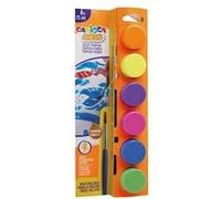 CARIOCA Photo Tempera Waterball Brosse lavable 6 x 25 ml 6 couleurs mélangées