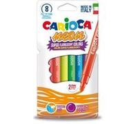 Carioca Feutres néon 42785 – stylo-feutre fin/moyen multicolore, lot de 8