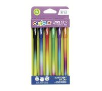 Carioca Oops Easy Lot de 6 stylos effaçables avec encre thermosensible Couleurs dégradées Pointe de 0,7 mm