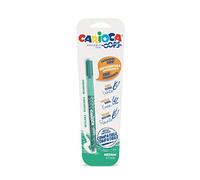 Carioca OOPS - Stylo à bille effaçable avec encre thermosensible - Contient 1 stylo - Parfait pour écrire, effacer et réécrire - Caoutchouc inclus - Trait 0,7 mm - Vert