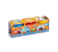 CARIOCA Pâte à modeler Baby Dough - Pour enfants dès 12 mois, idéale pour les premières expériences tactiles, ne tache pas et sèche à l’air libre sans cuisson (3 pots de 75 g)