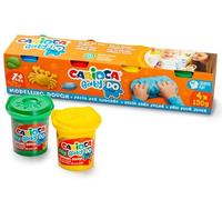 Carioca Pâte à modeler pour bébé 1+ | Baby Do Pâte à modeler pour enfants à partir de 12 mois | 4 couleurs assorties | Sèche à l'air et ne salit pas les mains | 4 pièces de 150 g