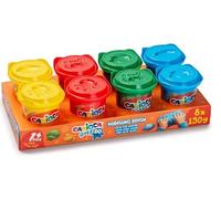 Carioca Pâte à Modeler pour bébé 1+ | Baby Do Pâte à Modeler pour Enfants à partir de 12 Mois | 4 Couleurs Assorties | Sèche à l'air et ne salit Pas Les Mains | 8 pièces de 150