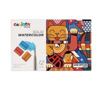 Carioca Plus I Solid Watercolor I Aquarelles solides à grain fin et à haute couvrance (Astuche de 12 aquarelles)