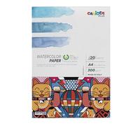CARIOCA Plus I Watercolor Paper I Papier très épais à grain rugueux I Format A4 I 20 feuilles I 300 g/m²