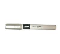CARIOCA Plus Marqueur Acrylique à Base Eau 2mm - Lot de 6 Marqueurs pour Toutes les Surfaces - Pointe Moyenne - Résistants au Soleil et à Eau (Argent)