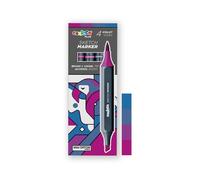 Carioca Plus Sketch Marqueurs, marqueurs à double pointe, tons violets, 4 pièces