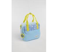 CARIOCA Porte goûter Doodle, sac isotherme pour salle à manger en polyester recyclé, bleu et jaune, avec double poignée et poche avant, design Doodles pour l'école et les sorties (Azurro)