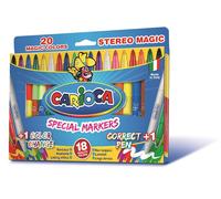 Carioca Stereo Magic 20 Marqueurs Effaçables Spéciaux Encre De Couleur Changeante