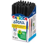 Carioca Stylo à bille Sfera Noire - 50 Pcs