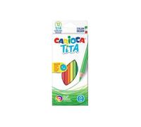 Carioca Tita Crayon de couleur couleurs brillantes assorties 3 mm pack de 12