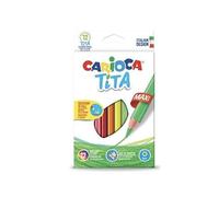 Carioca Tita Maxi - crayons de couleur (Synthetic resin, Multi, Hexagonal, Italie, Boîte en carton, CE)