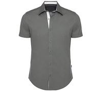 Carisma Chemise à manches courtes pour homme - Couleur unie - Tailles S à 5XL - Chemise basique à manches courtes en 97 % coton - Chemise d'été pour homme en coupe droite - Chemise à manches courtes