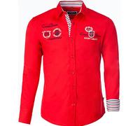 Carisma Chemise à manches longues pour homme en 97 % coton • Chemise à manches longues avec broderie pour hommes • Chemise de loisirs pour mariage et travail • Tshirt pour homme coupe droite 8004,