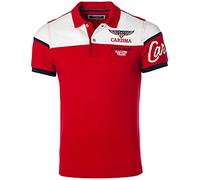 Carisma Polo à manches courtes pour homme - 100 % coton - Polo pour homme avec broderie - Coupe droite - Pour le bureau et les loisirs, rouge, L