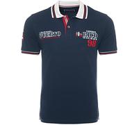 Carisma Polo à manches courtes pour homme 100 % coton • Polo pour homme avec broderie • T-shirt agréable coupe droite pour le bureau et les loisirs 4665, bleu marine, M