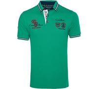 CARISMA Polo à manches courtes pour homme 100 % coton • Polo pour homme avec broderie • T-shirt coupe droite agréable pour le bureau et les loisirs., vert, M
