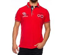 CARISMA Polo à manches courtes pour homme 100 % coton • Polo pour homme avec broderie • T-shirt coupe droite agréable pour le bureau et les loisirs., rouge, XL
