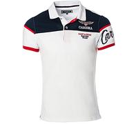 CARISMA Polo à manches courtes pour homme 100 % coton • Polo pour homme avec broderie • T-shirt coupe droite élégante pour le bureau et les loisirs., Blanc., XL