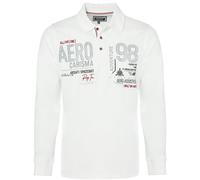 Carisma Polo à manches longues pour homme 100 % coton ? T-shirt à manches longues pour homme avec broderie ? Confortable Regular Fit Manches longues pour le bureau et les loisirs 3445, Wh., L