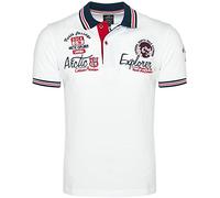 Carisma Polo décontracté à manches courtes pour homme Coupe droite avec broderie de qualité supérieure 4634, Blanc., M