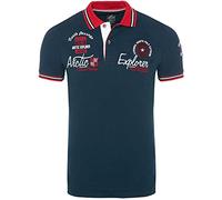 Carisma Polo décontracté à manches courtes pour homme Coupe droite avec broderie de qualité supérieure 4634, bleu marine, XXL