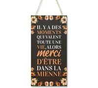 CARISPIBET 50% Maman + 50% Papa enseignes décoratives pour la maison décoration d'interieurs familie décor 30 x 15 cm (Il y a)