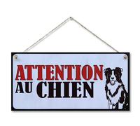 CARISPIBET Attention au chien ! Panneaux pour propriétaires de chiens, plaques d'attention pour l'entrée, panneaux d'avertissement, signalisation extérieure 15 x 30cm