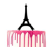CARISPIBET Décoration de gâteau avec la célèbre Tour Eiffel Love in Paris Décoration de fête de mariage en acrylique