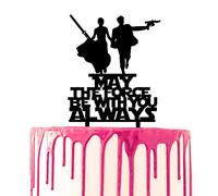 CARISPIBET Décoration de Gâteau de Mariage avec L'inscription "May the force be with you always"