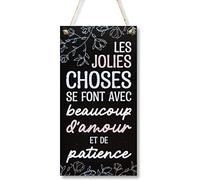 CARISPIBET Les jolies choses affiches décoratifs pour la maison cadeaux inspirant enseignes de décoration ornement suspendu 30 x 15 cm