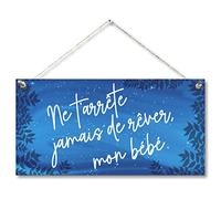 CARISPIBET Ne t'arrete décoration pour la maison petit cadeaux enseigne décoratif décor d'interieur 15 x 30 cm