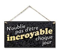 CARISPIBET N'oublie pas | enseignes décoratives pour la maison enseignes de décoration d'interieurs décor rustique 15 x 30 cm